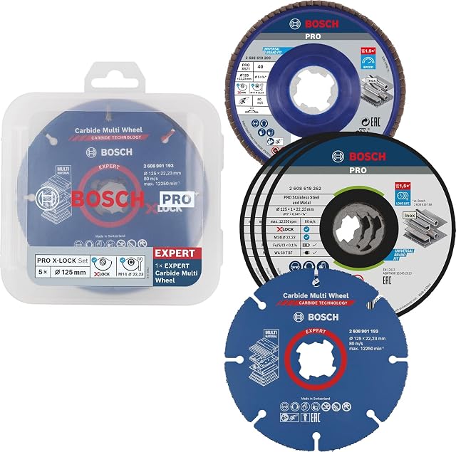 Bosch Accessories Juego X-LOCK de 5 piezas, Ø 125 mm, fotografía de producto