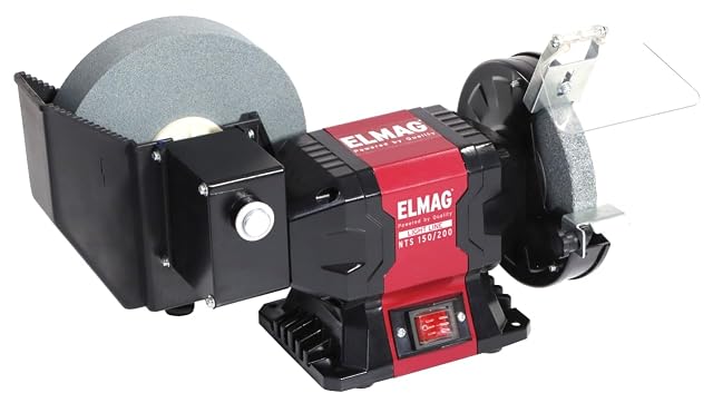 Esmeriladora de banco ELMAG NTS 150/200 en seco y en húmedo, fotografía de producto