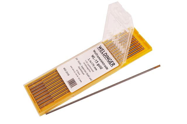 WELDINGER WL-15 dorado Ø 2,4 × 175 mm, 10 unidades, fotografía de producto